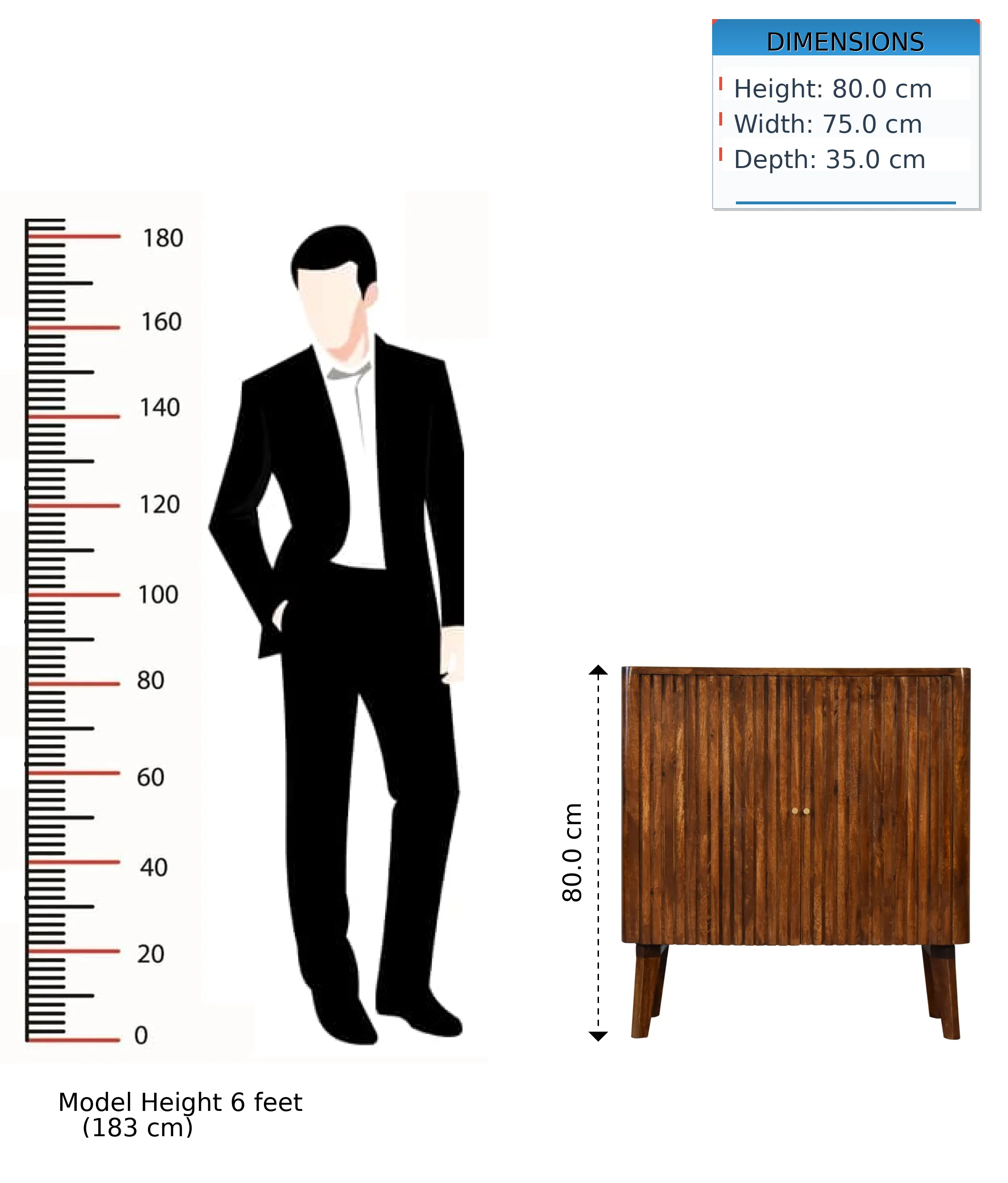 Reeve Cabinet Solid Mango Wood - Image 3