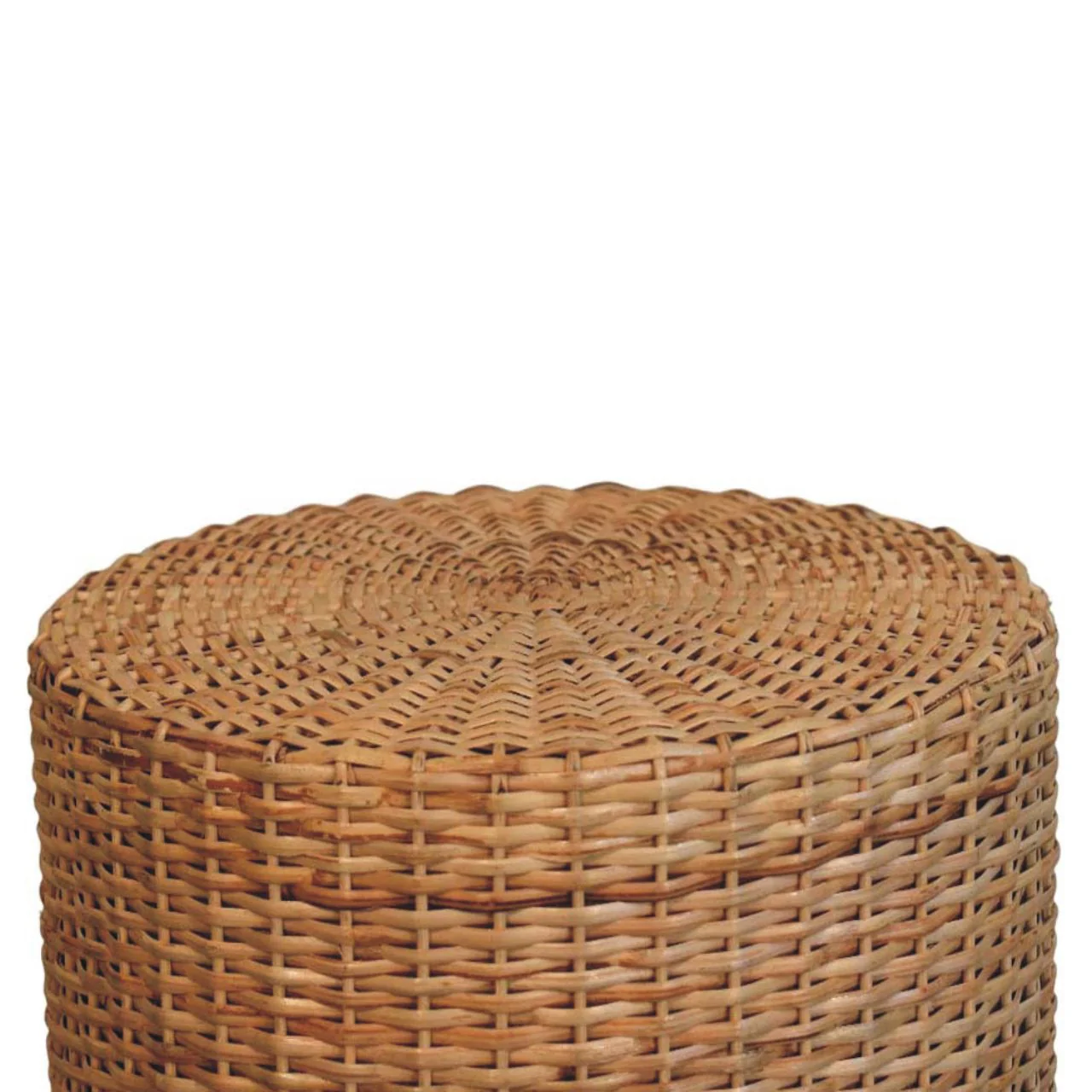Regency Round Woven Stool, Solid Mango Wood - Image 7