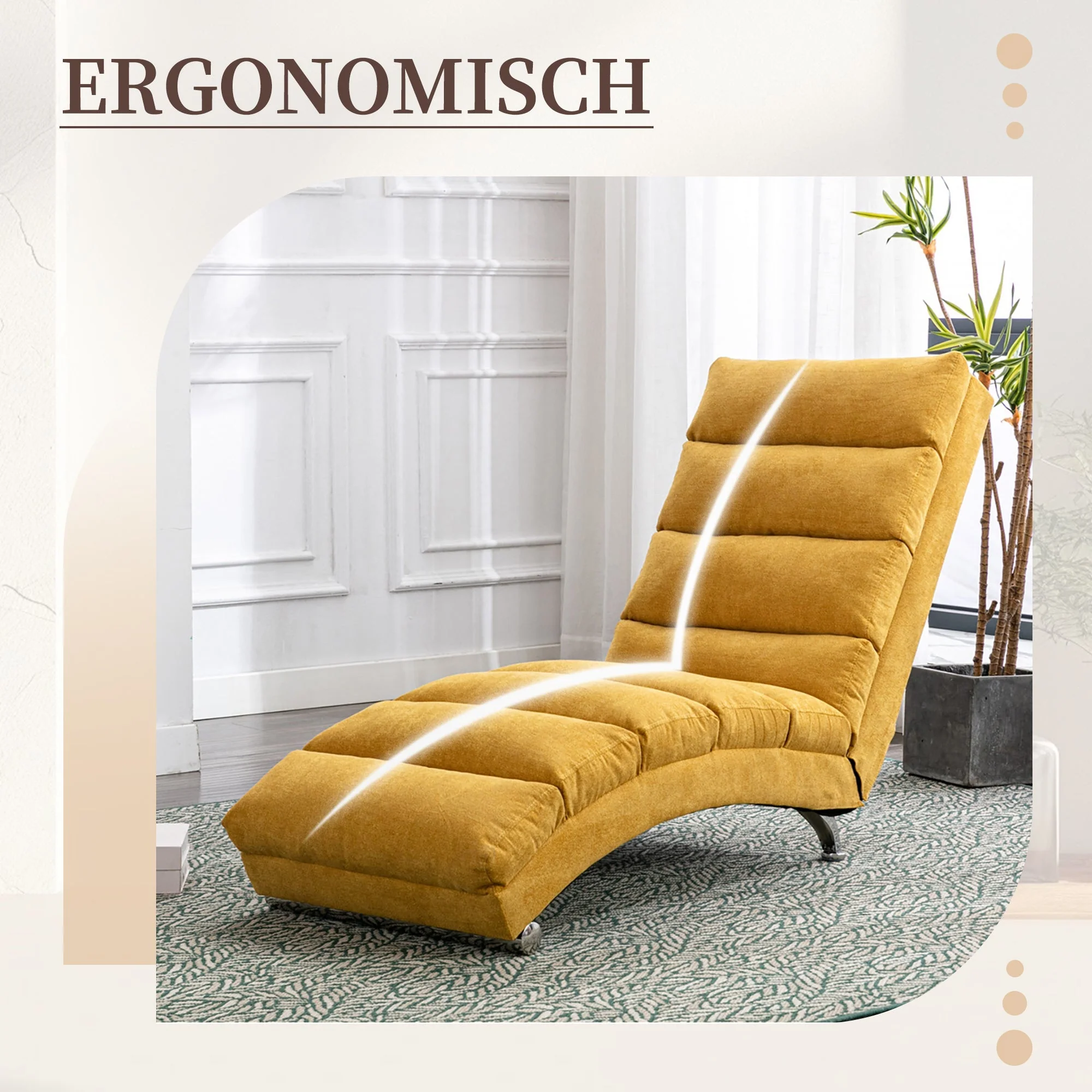 Relaxation Lounger, Fixed Reclining Sofa, Full Body Support, Vibration Function, Side Pockets - Image 5