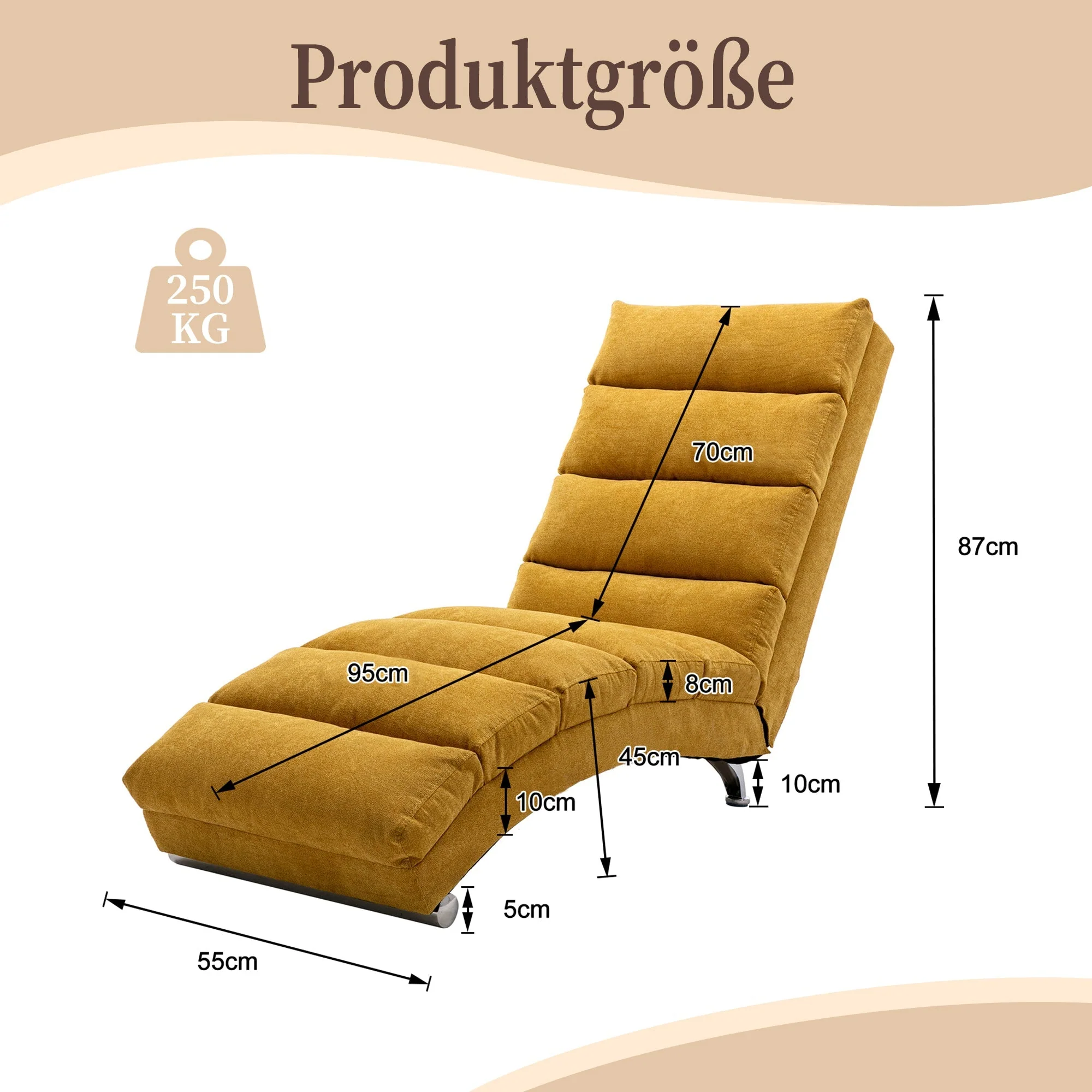 Relaxation Lounger, Fixed Reclining Sofa, Full Body Support, Vibration Function, Side Pockets - Image 6