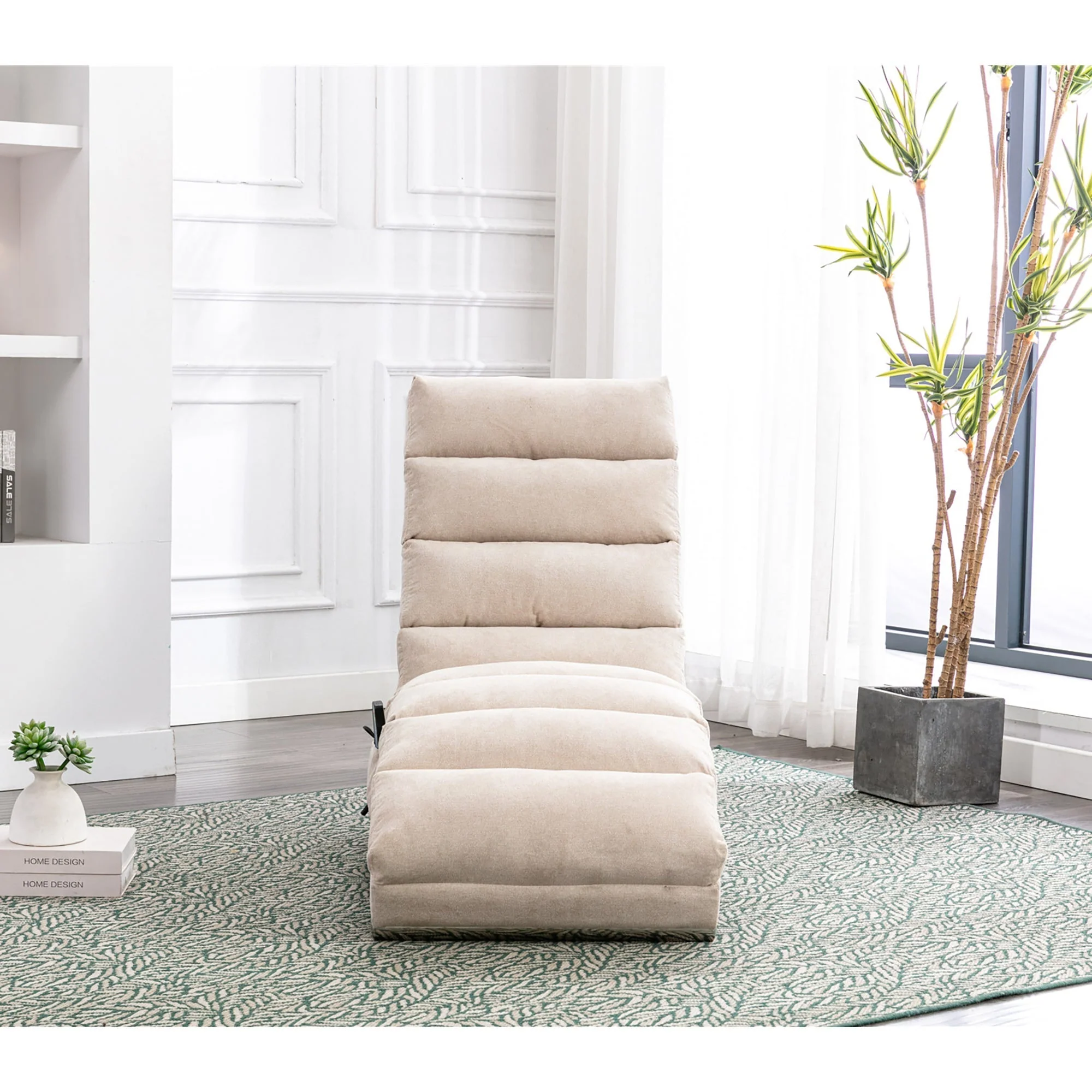 Relaxation Lounger Fixed Reclining Sofa Full Body Support Vibration Side Pockets - Image 7