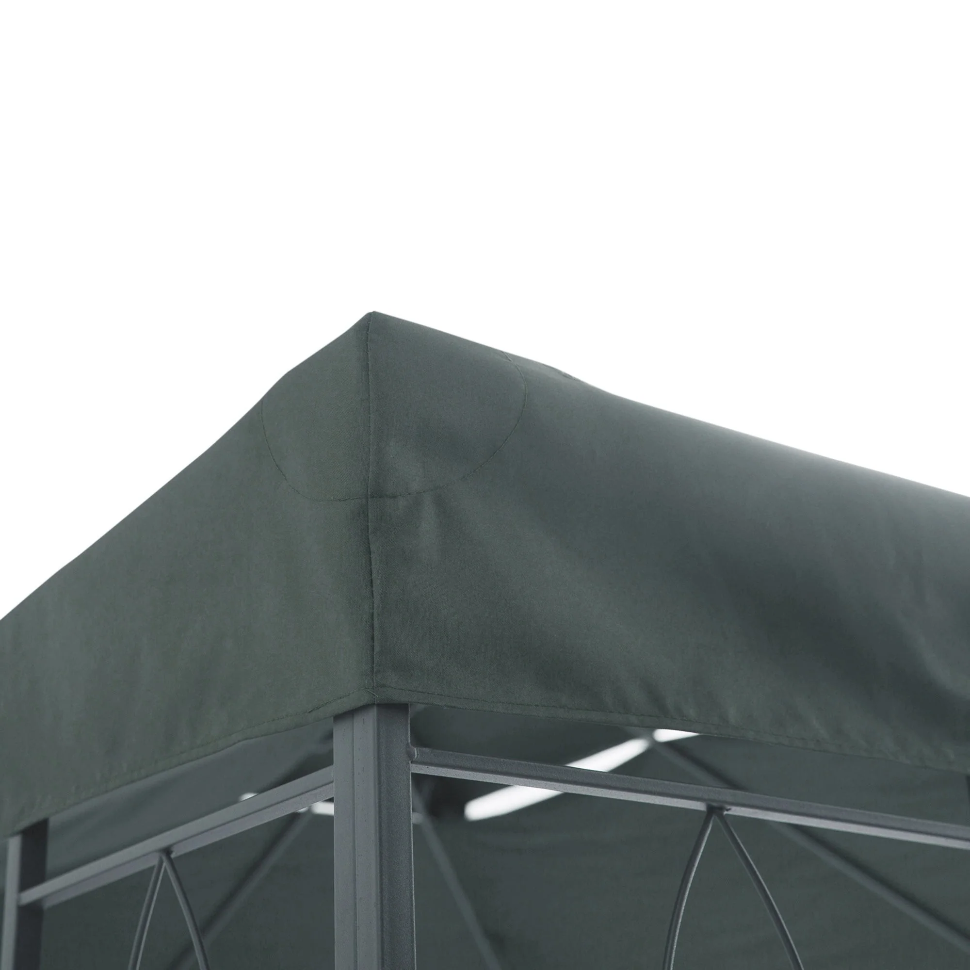Replacement Roof Gazebo Garden Pavilion 3x4m Polyester Charcoal Grey - Image 7