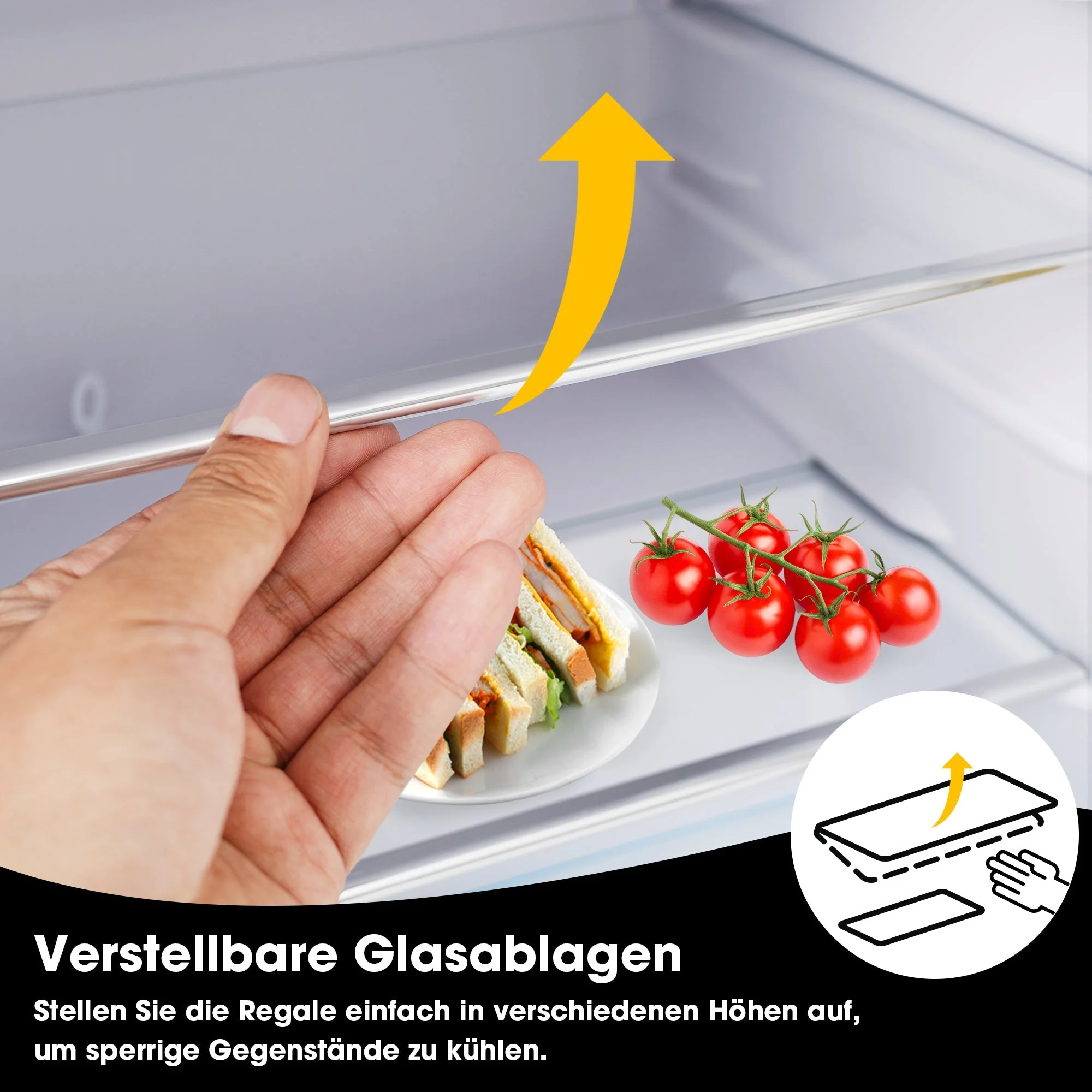 Retro Refrigerator, Double-Door 72L Capacity, LED Lighting, Various Colors - Image 6