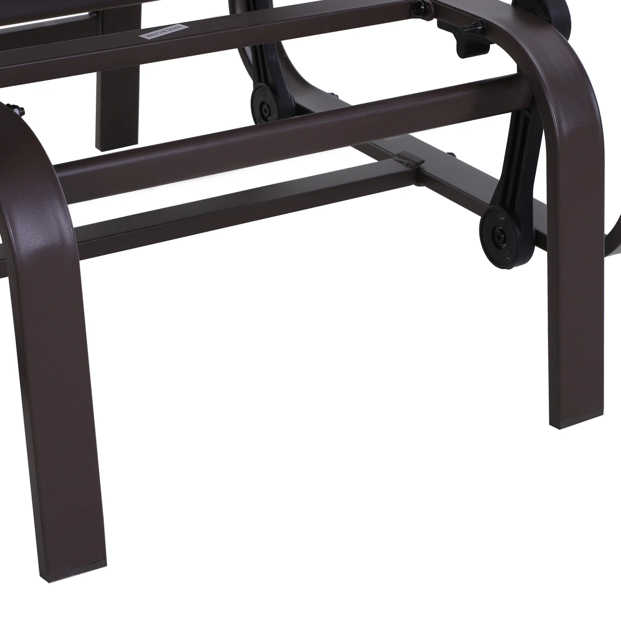 Rocking Chair Garden Relax Chair Metal Swing 60x75x104 cm Texteline - Image 8