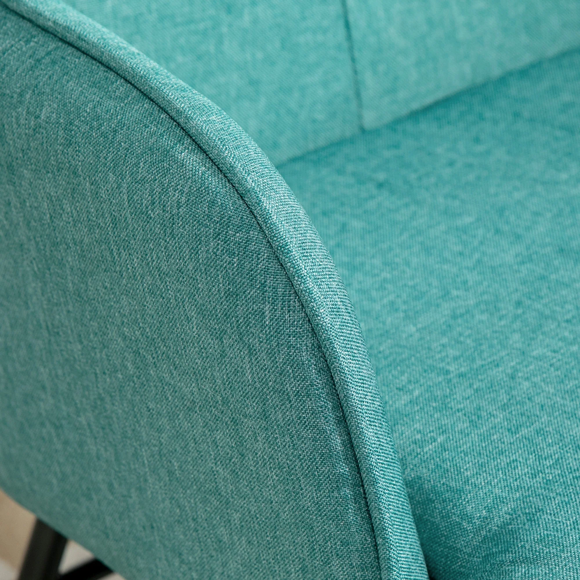 Rocking Chair with Footstool, Armchair Nursing Chair 130kg Linen Look - Image 7