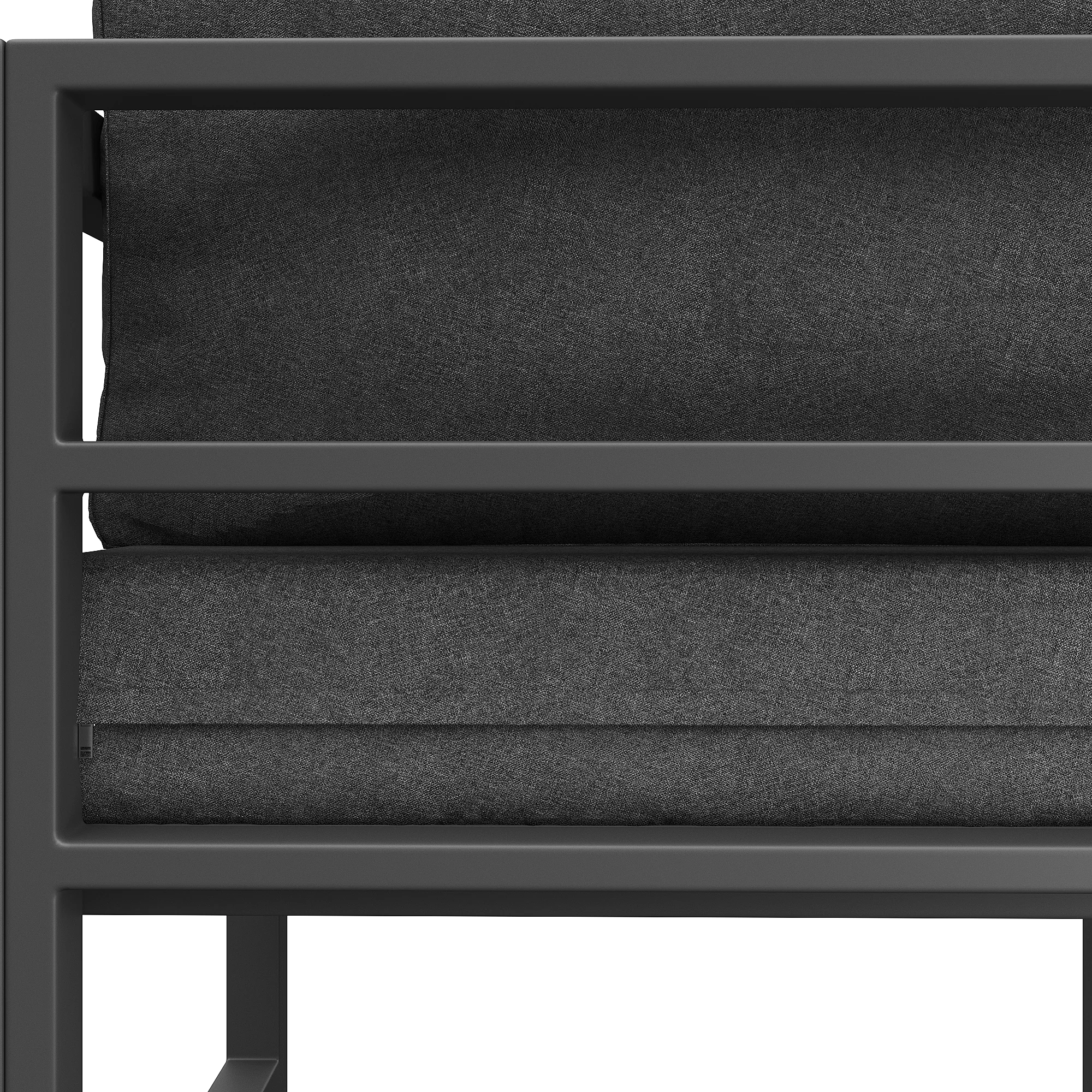 Rope Garden Lounge Set Corner Sofa Adjustable Legs - Grey - Image 7