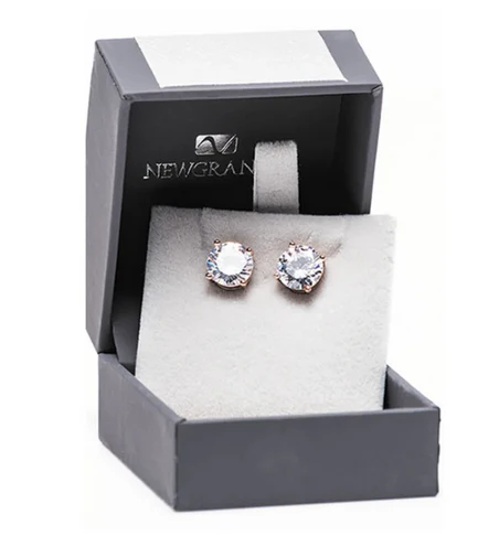 Rose Gold Stone Earrings