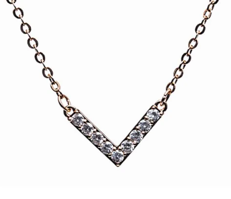 Rose Gold V Pendant