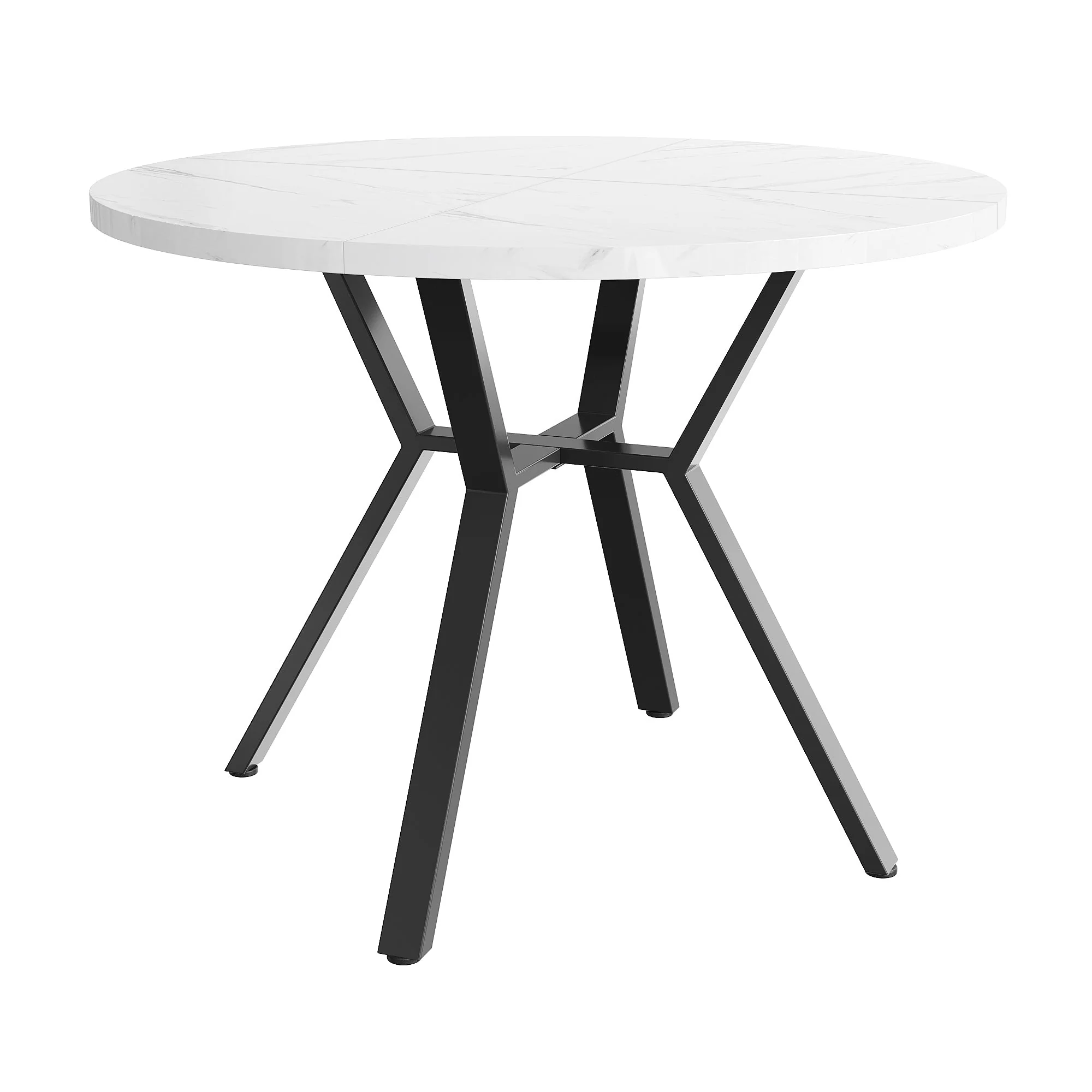 Round Dining Table, Modern Simple, Black Marble - Image 8
