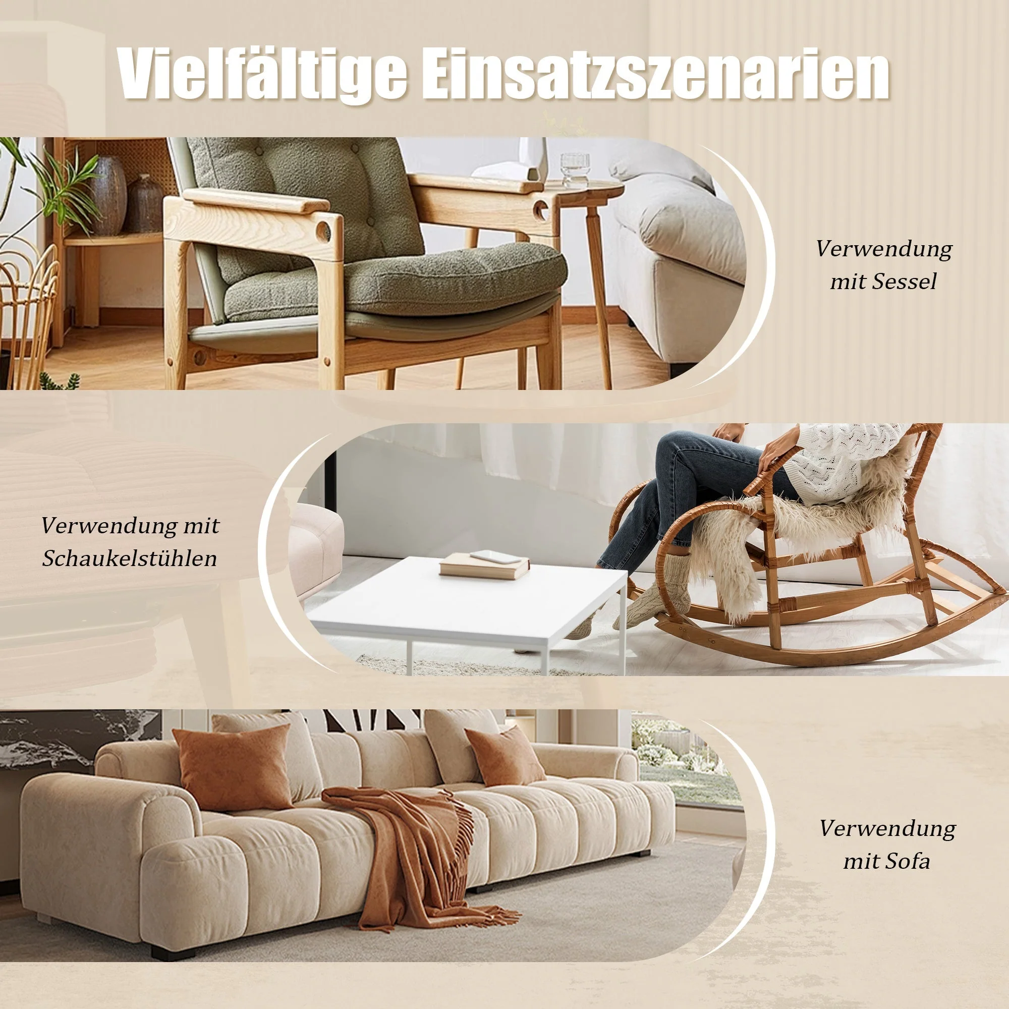 Round Wooden Table, Modern Minimalist Sofa Side TV Table for Small Spaces, Solid Wood - Image 5