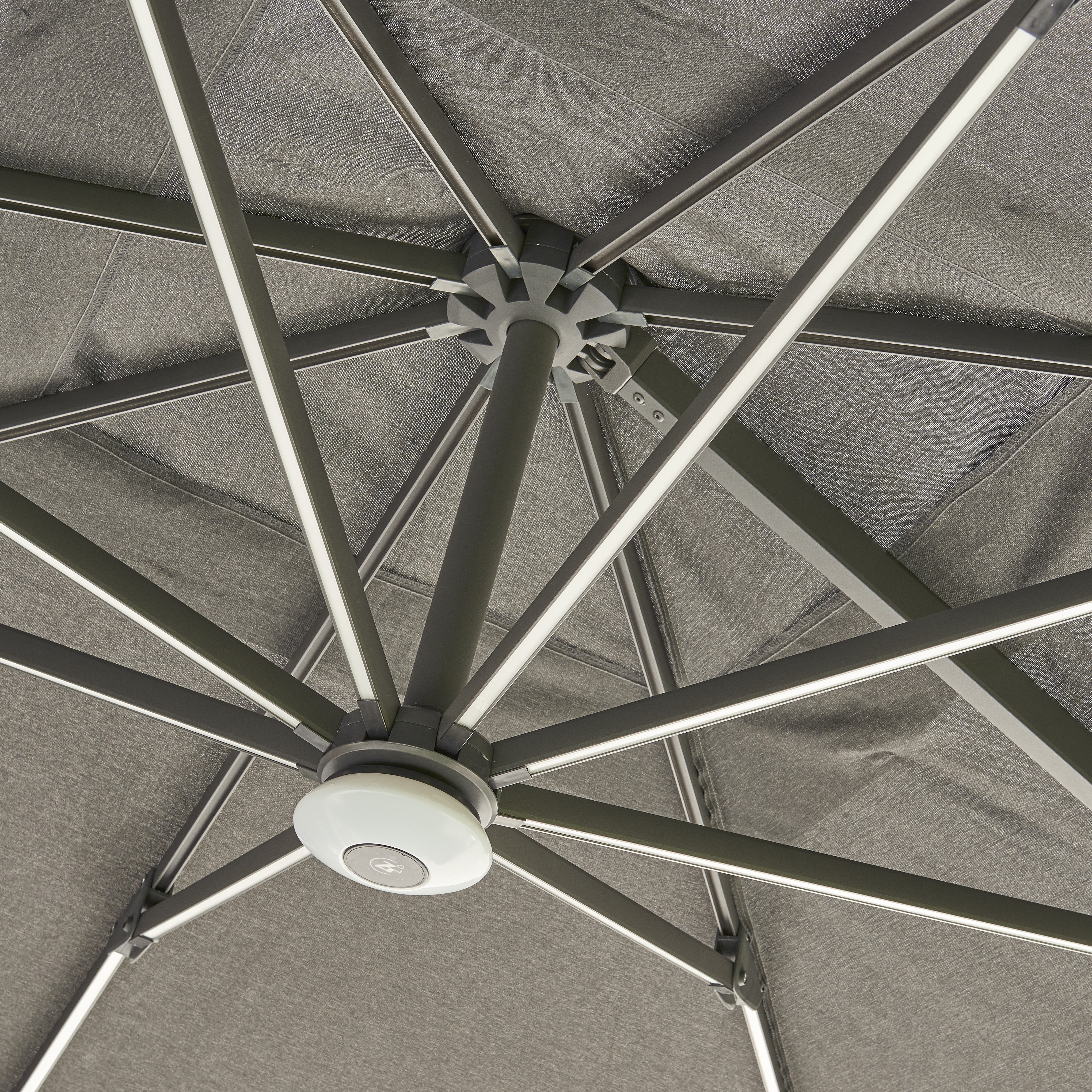Royce - Ambassador LED Cantilever Parasol with Novasun™ Carbon Canopy & Cover - Image 7