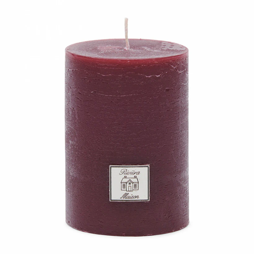Rustic Candle - Burgundy 7x10