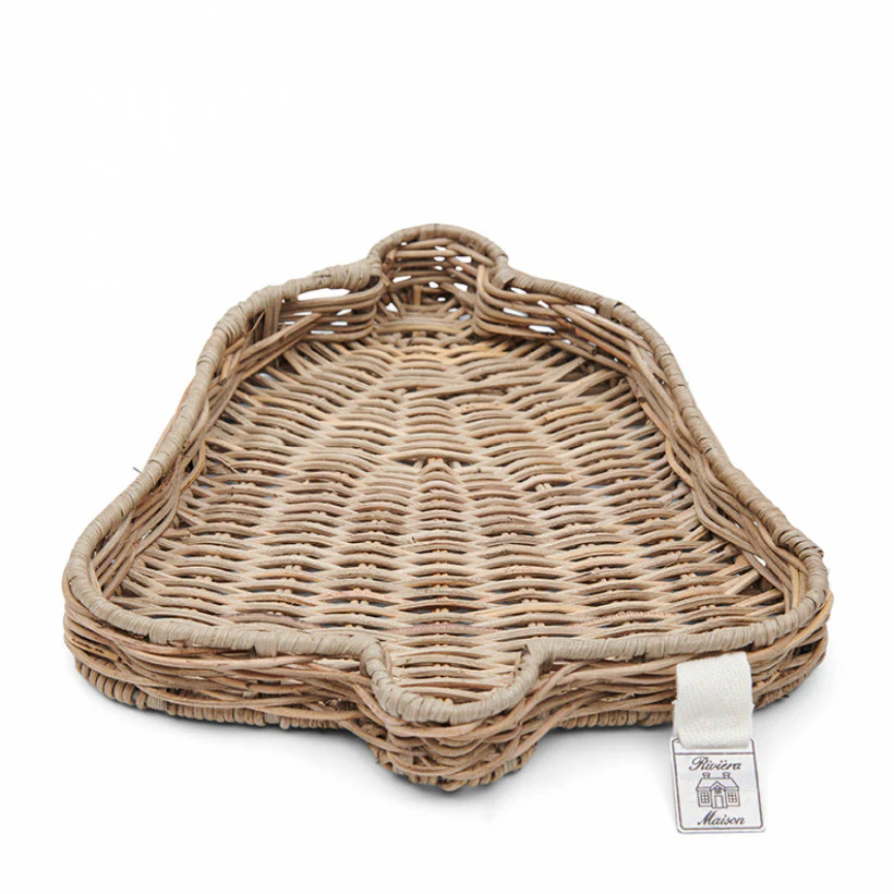 Rustic Rattan Bell Mini Tray