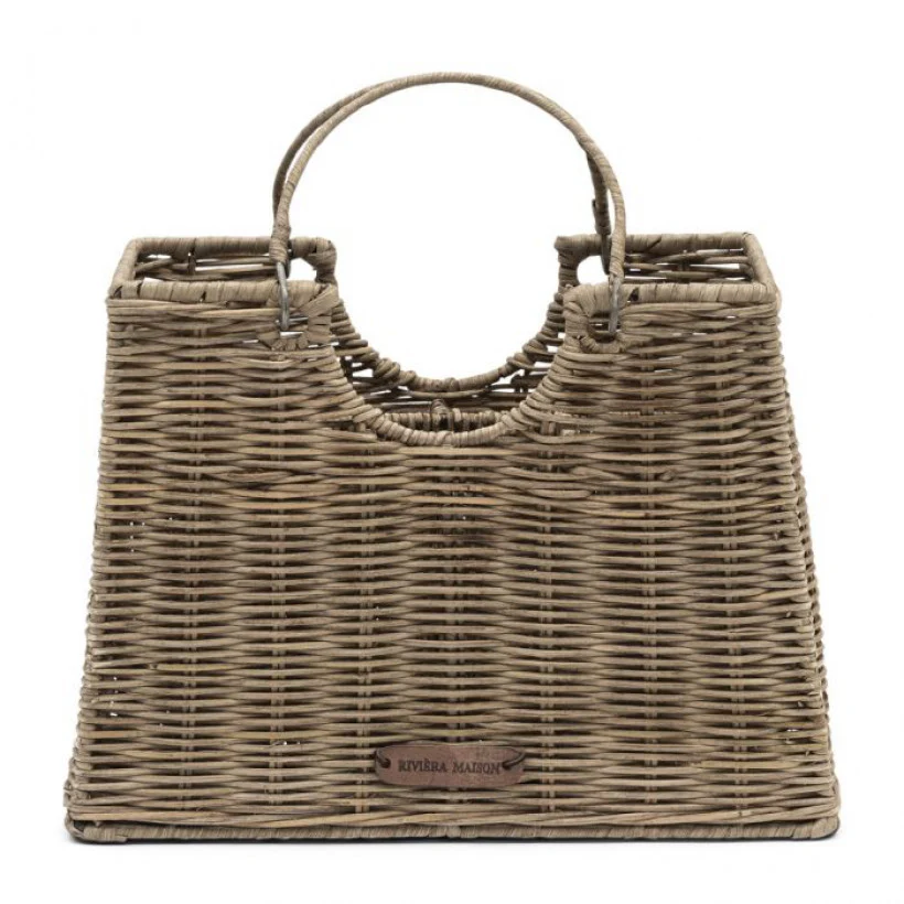 Rustic Rattan Cutlery Bag
