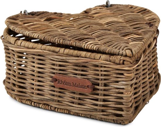 Rustic Rattan Heart Shape Tea Box