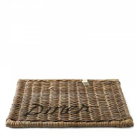 Rustic Rattan Placemat Diner black