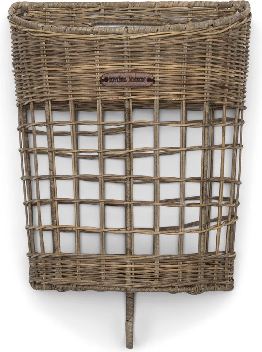 Rustic Rattan Pretty Single Basket With Hook