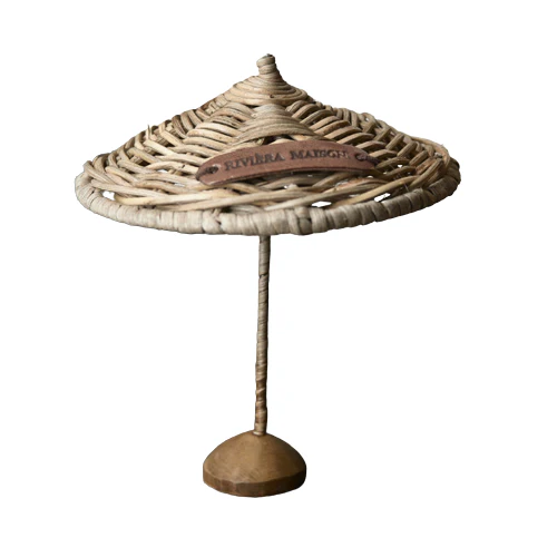 Rustic Rattan Umbrella Decoration