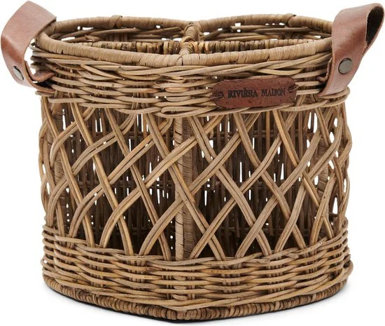 Rustic Rattan Utensils Holder Heart