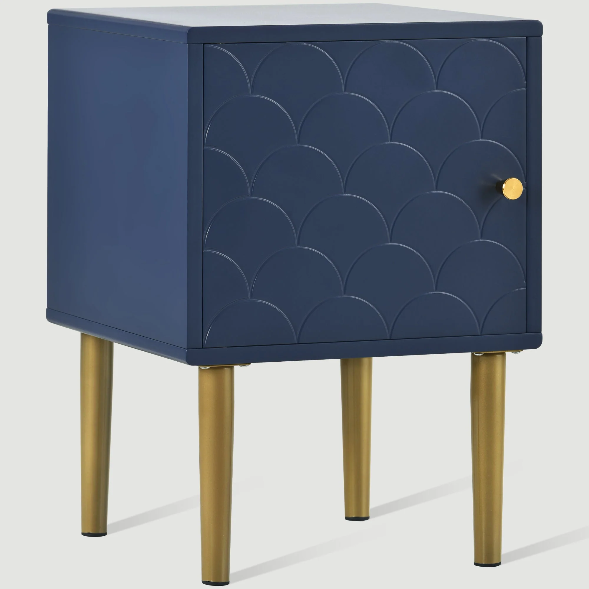 set of 2 bedside tables, nightstand side table, sofa table, h50/w35/d35 cm, navy blue - Image 11