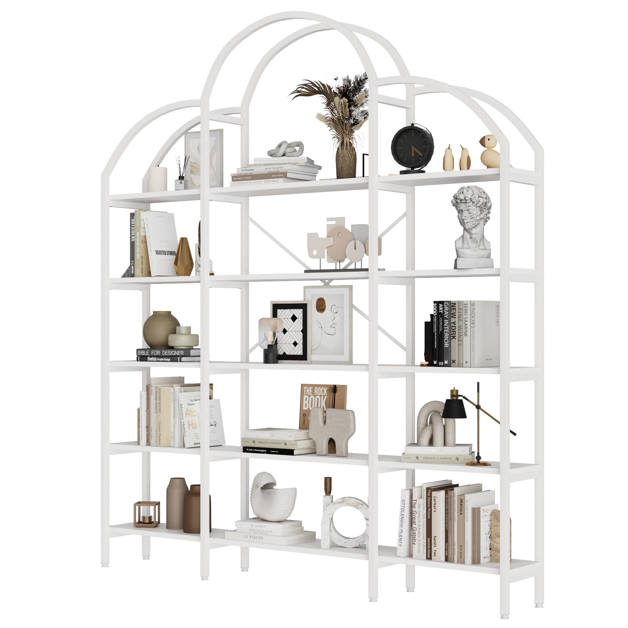 Shelf 170x26x190cm 5-Tier Cloud Shape - White - Image 4