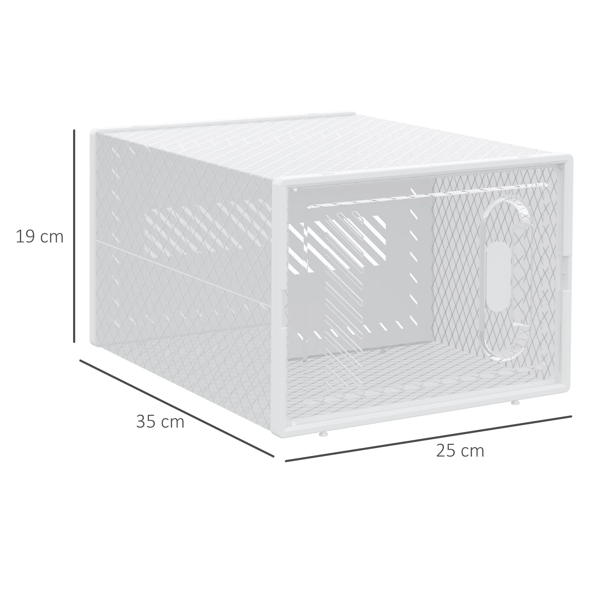 Shoe Cabinet Modular 8 Compartments Transparent Plastic - Image 3