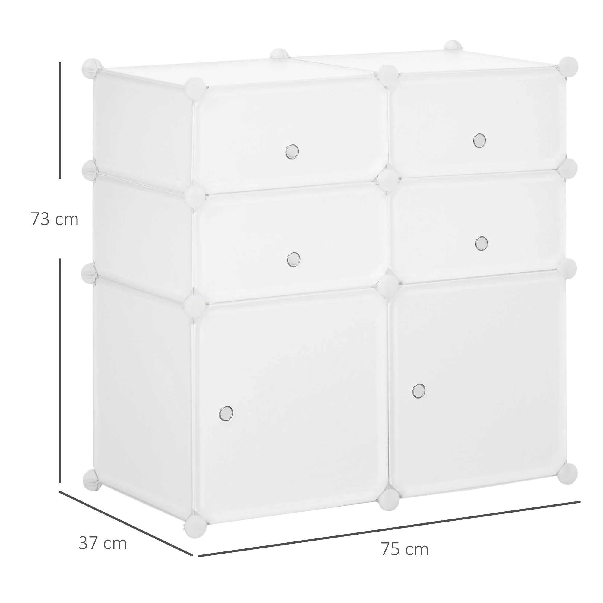 Shoe Cabinet Shelf, Storage Boxes, Plastic and Steel, White - Image 3