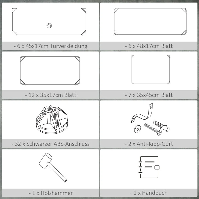 Shoe Rack, 6 Pairs, DIY Storage, Plastic White - Image 6