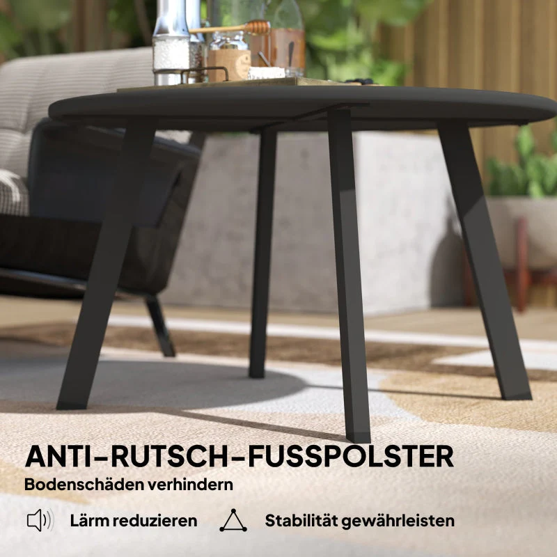 Side Table Round Weatherproof Ø70x42cm - Black - Image 6