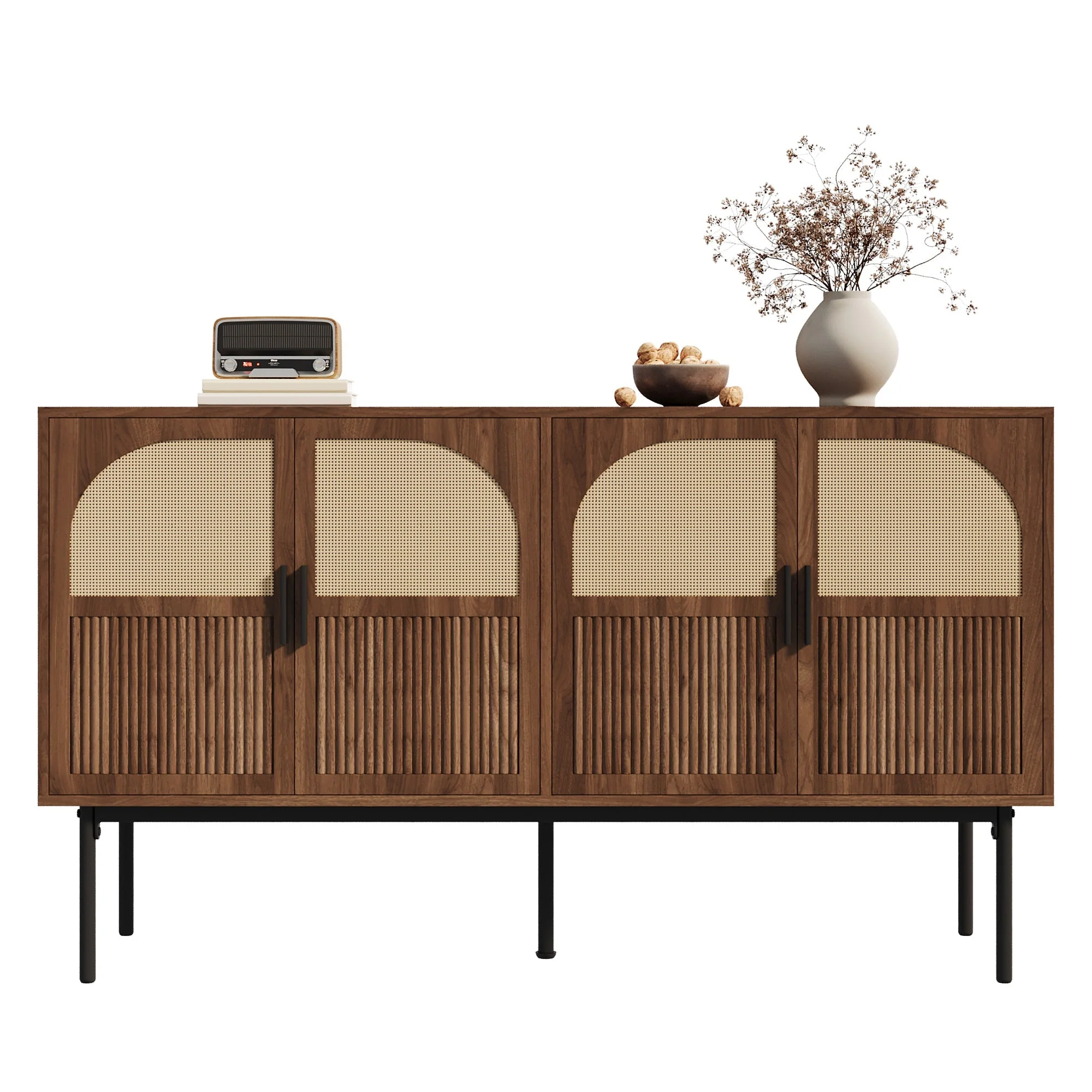 Sideboard Cabinet Buffet Storage Set Modern 140x40x80cm - Image 2