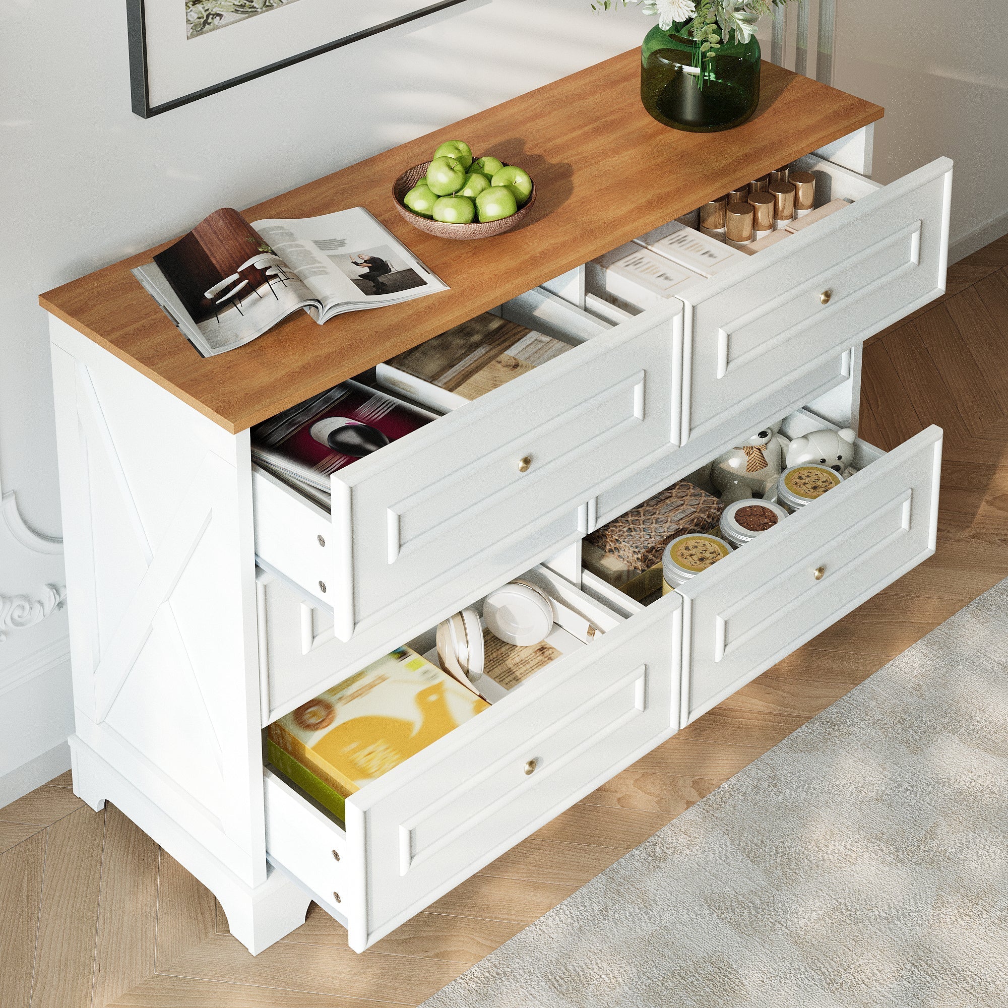 Sideboard Modern 6 Drawers Minimalist 120x40x76 cm - Image 10