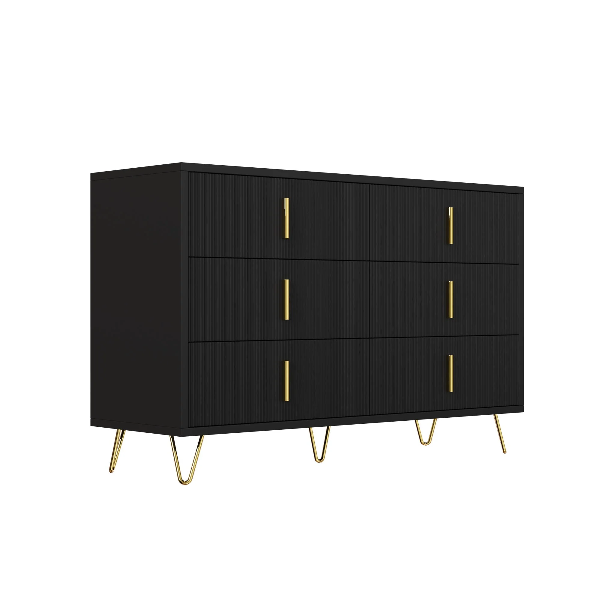 Sideboard, Modern Chest of Drawers, Golden Handles - Image 10