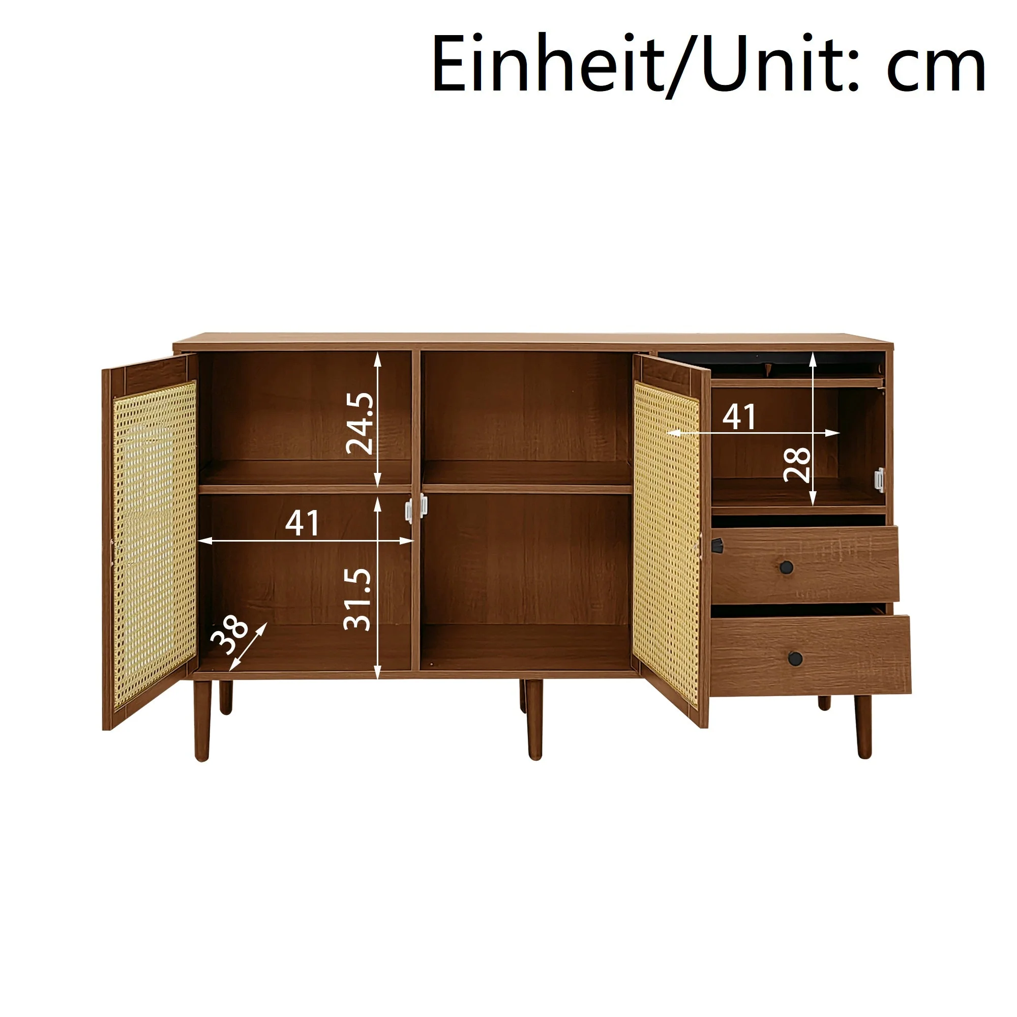 Sideboard Rattan Doors Country-Style - Image 6