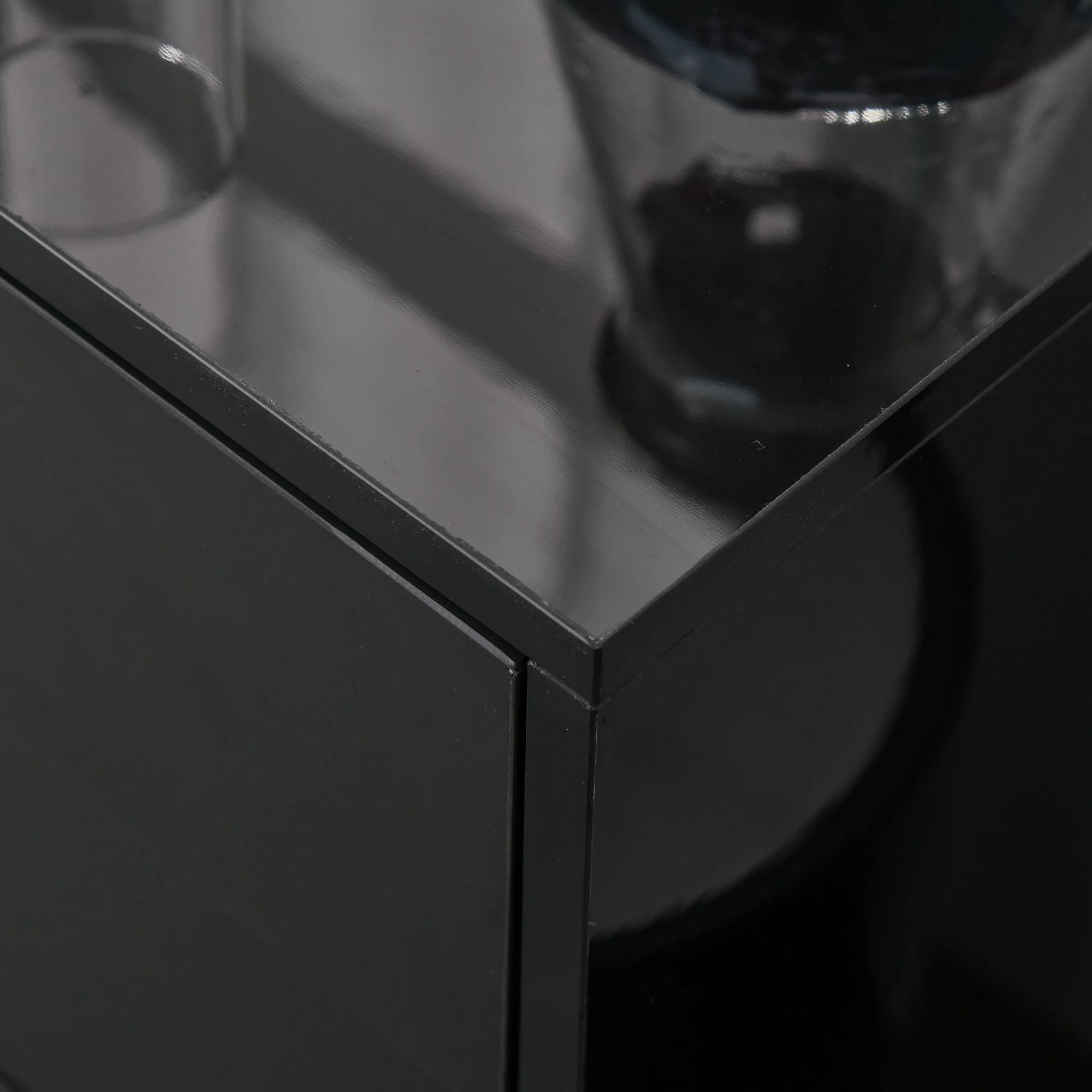 Sideboard Storage Cabinet with 2 Drawers & 2 Doors Black - Image 7