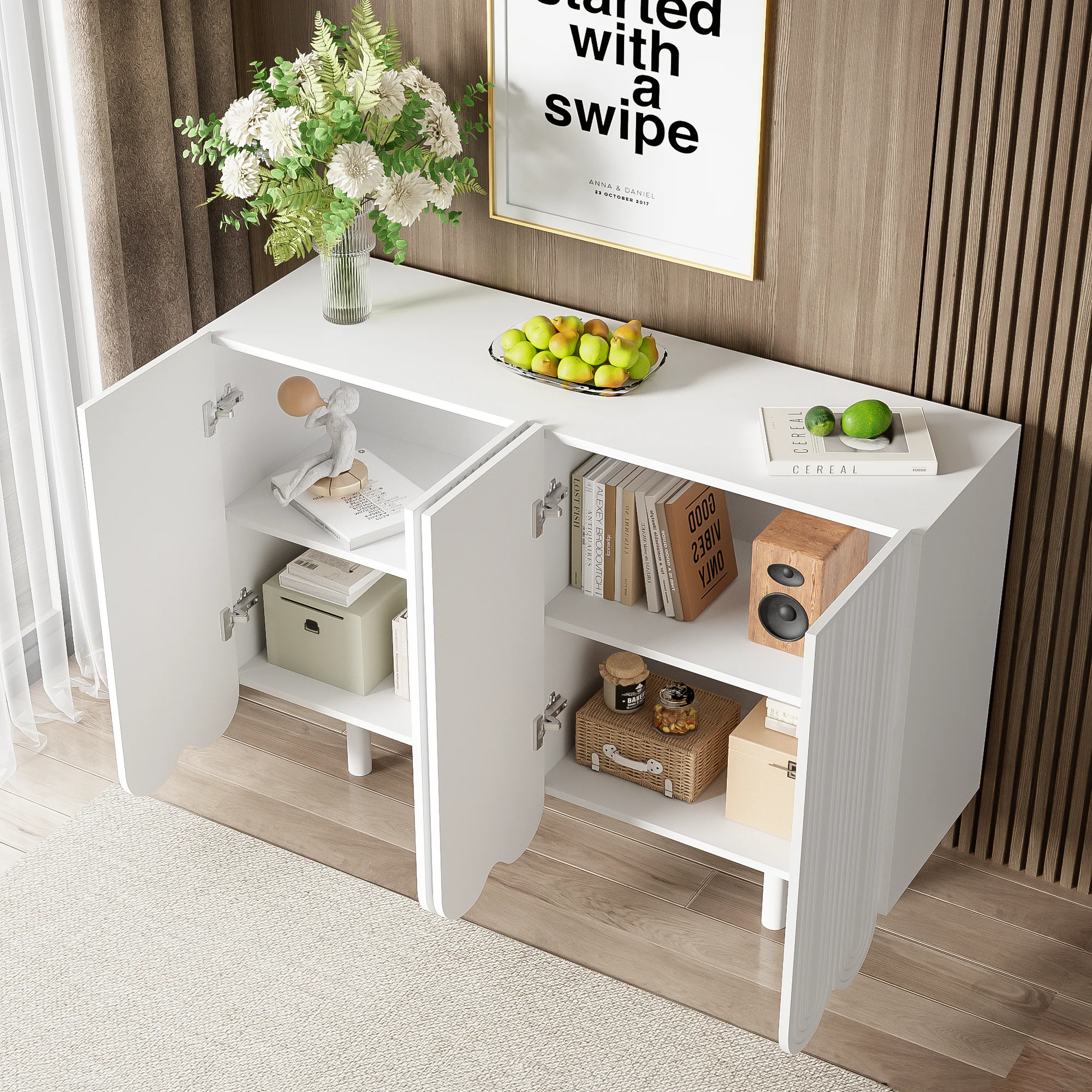 Sideboard with Teardrop Molded Doors and Buffer Hinges - Image 6