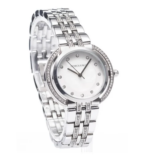 Silver Diamond Bezel/Numeral Watch