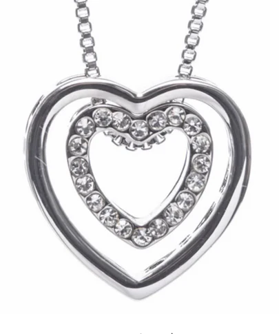 Silver Heart Entwined Pendant