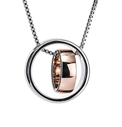 Silver & Rose Gold Ring Pendant