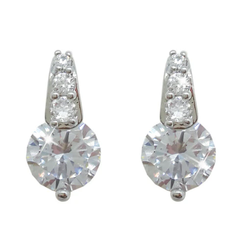 Silver Round Earrings