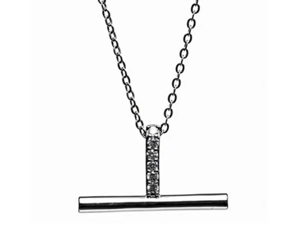 Silver T-Bar Pendant