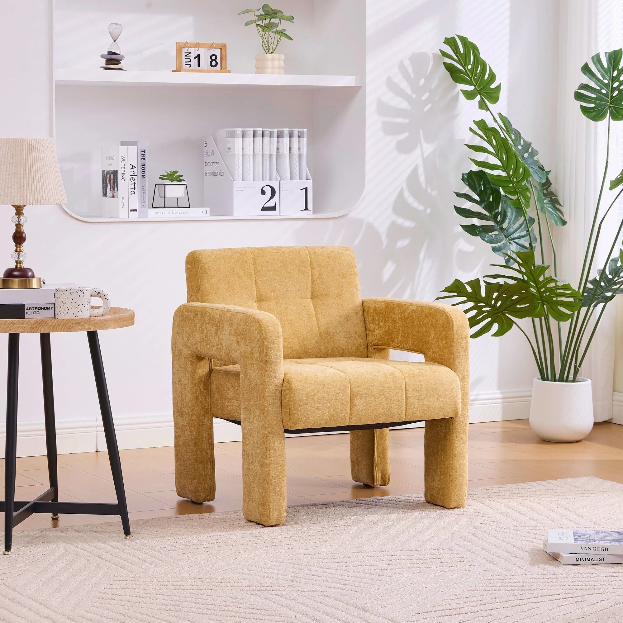 Single Armchair Modern Minimalist Nordic Style Comfortable Padded - Upholstered - Image 10