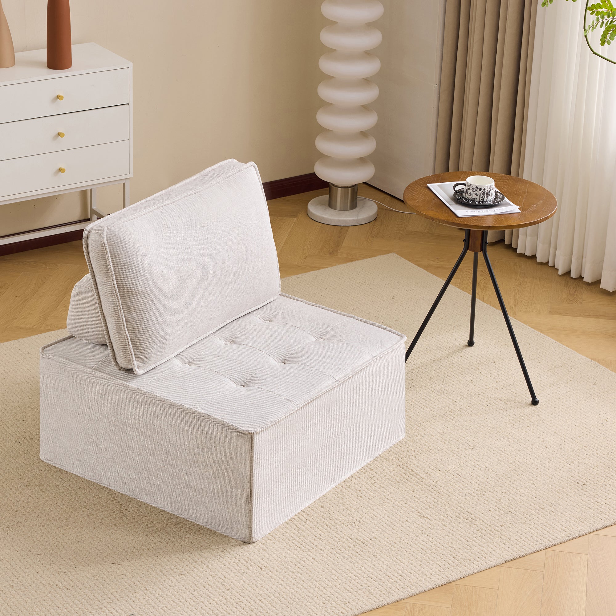 Single Sofa, Small Seating Armchair Beanbag, for Living Room, Bedroom, Guest Room or Children's Room - Image 4