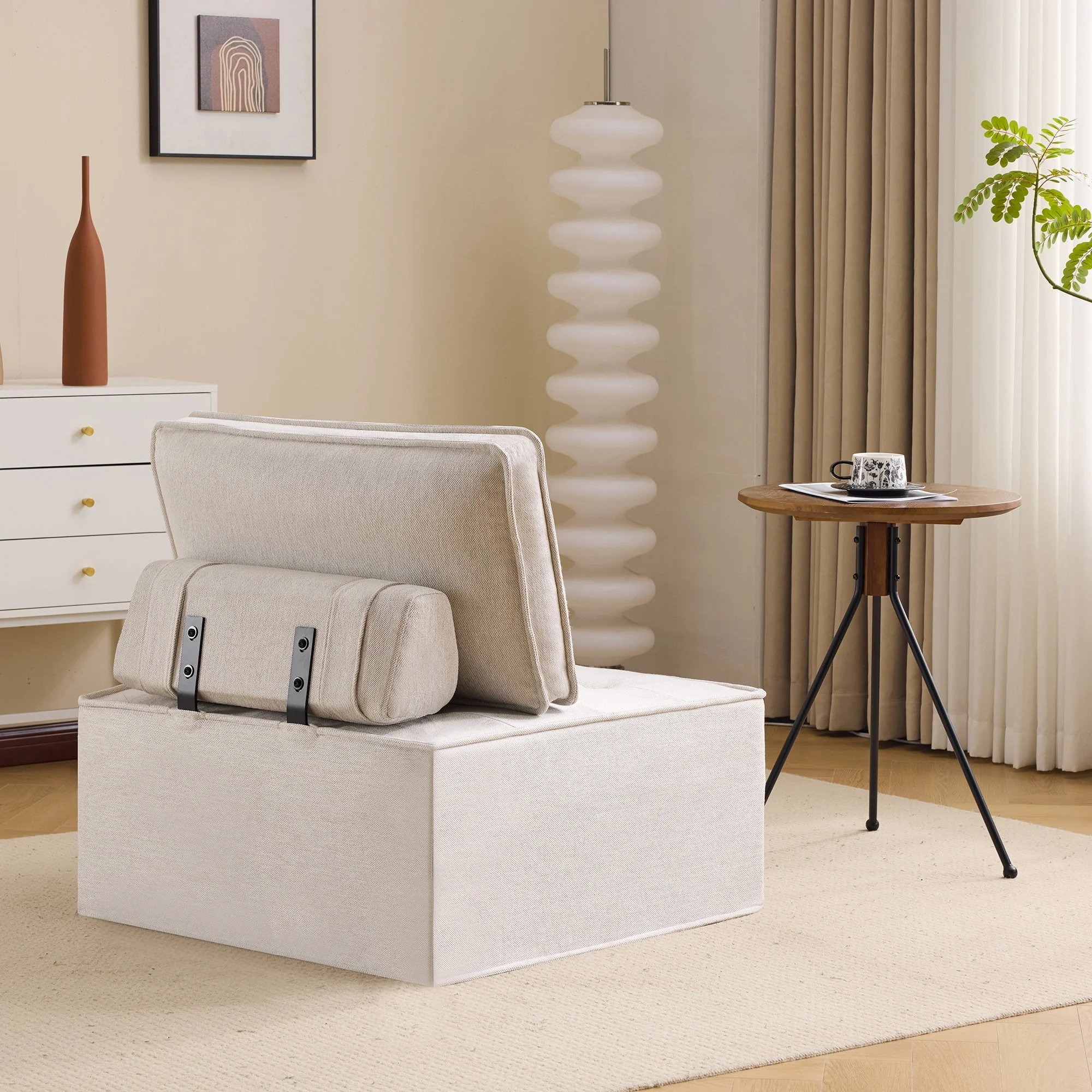 Single Sofa, Small Seating Armchair Beanbag, for Living Room, Bedroom, Guest Room or Children's Room - Image 5