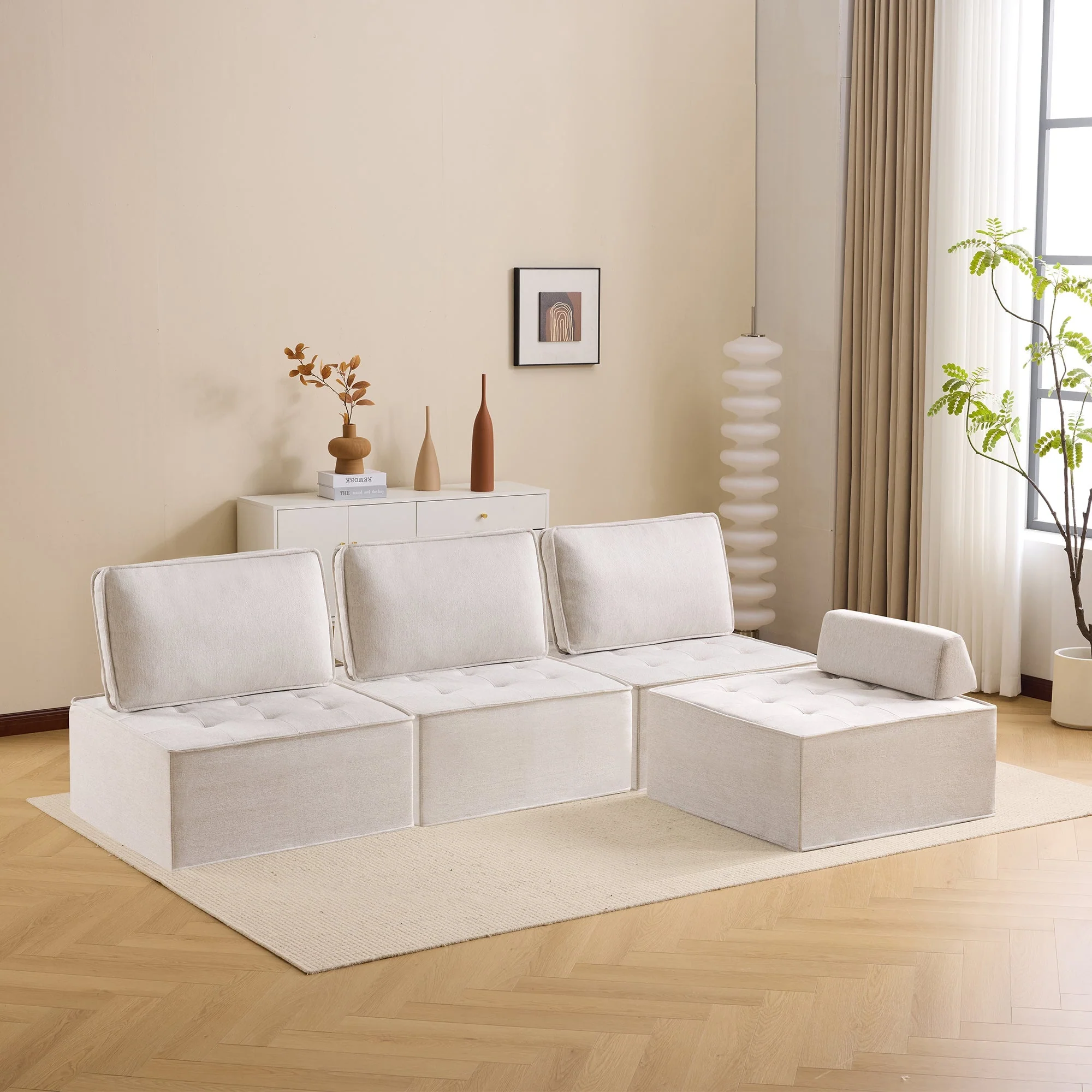 Single Sofa, Small Seating Armchair Beanbag, for Living Room, Bedroom, Guest Room or Children's Room - Image 8