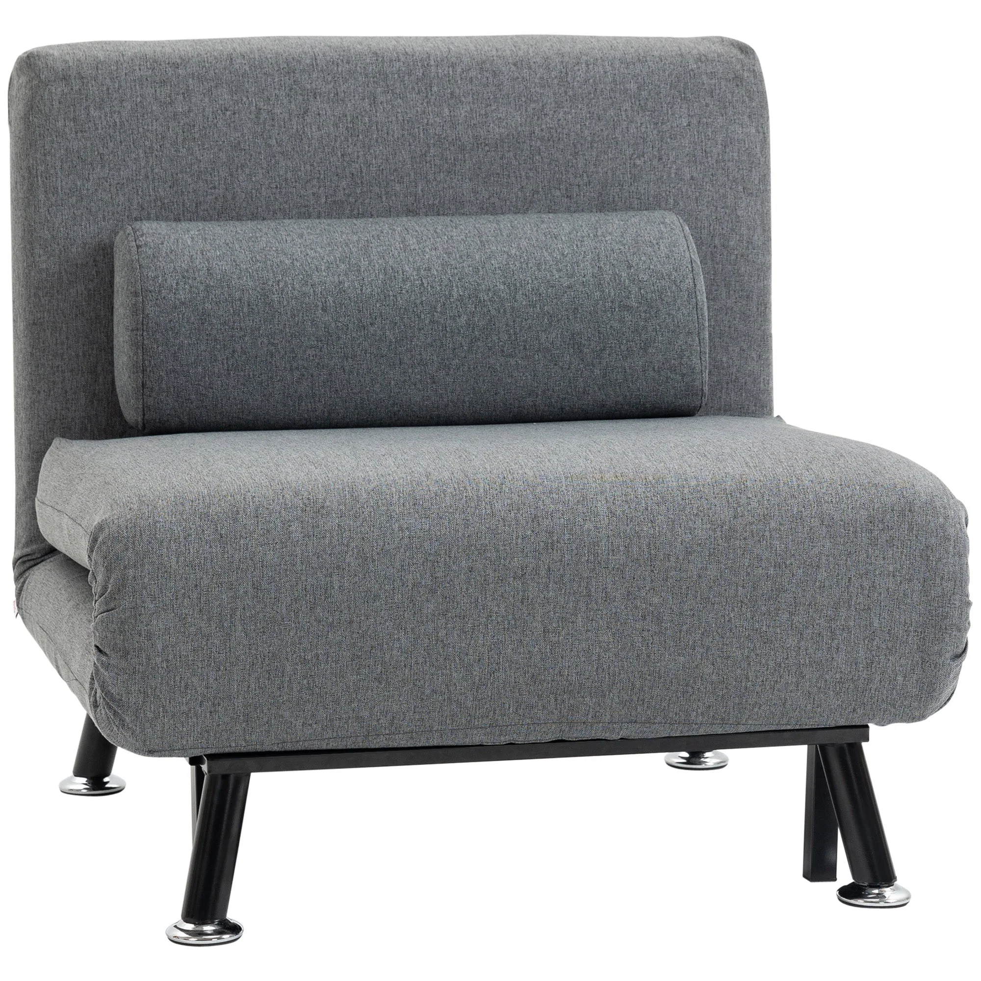 Sleeper Chair Folding Bed Adjustable Backrest, Dark Grey - Image 2