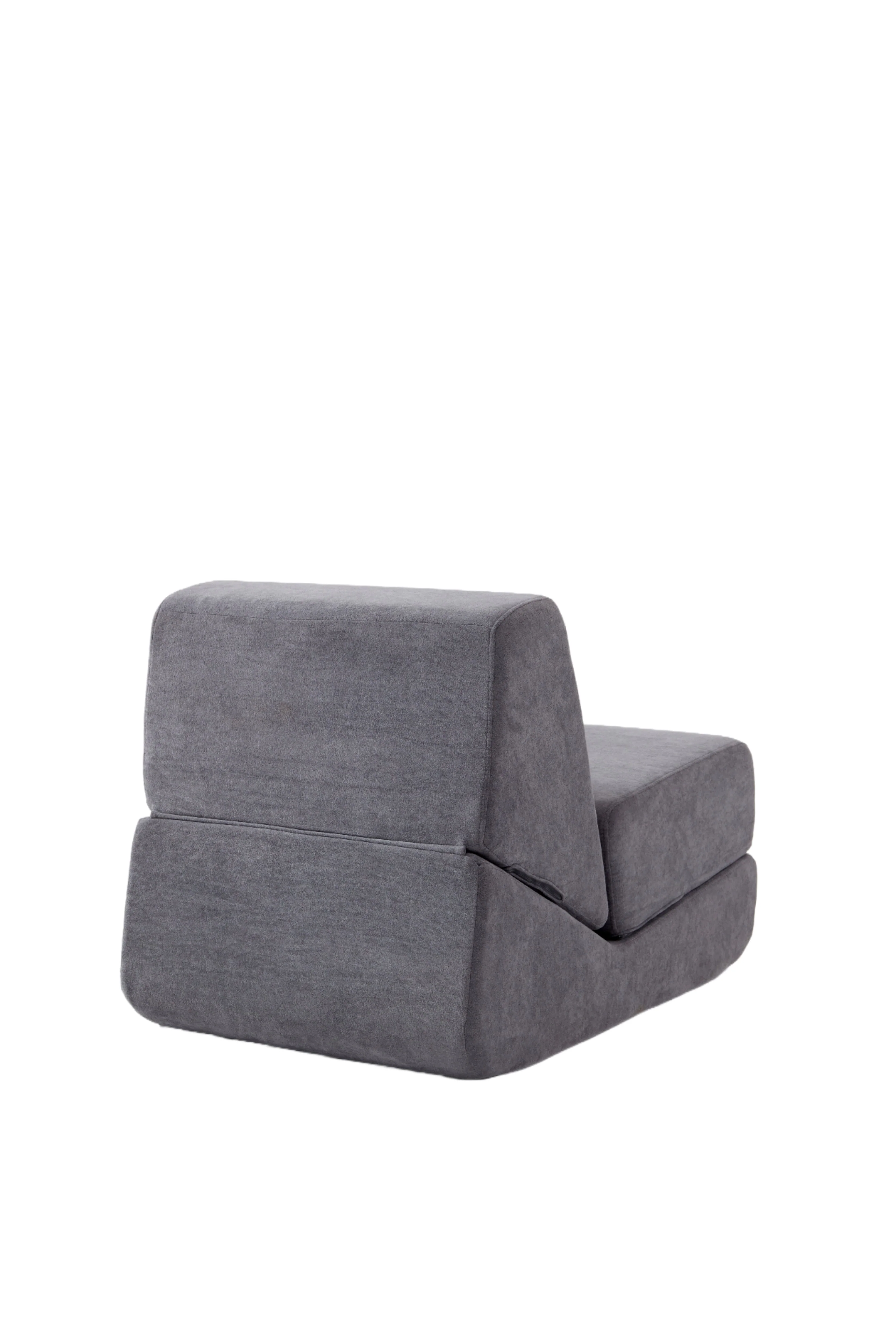 Small Sofa Bed, Foldable Chaise Lounge Foam Floor Sofa, Grey - Image 7