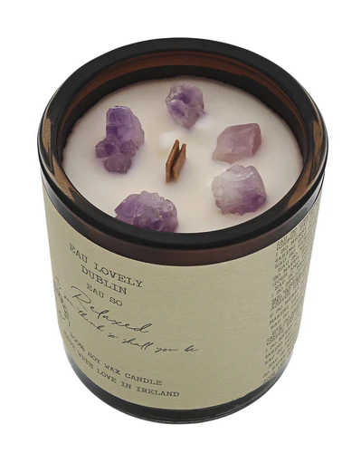 So Relaxed Candle w/Gemstones