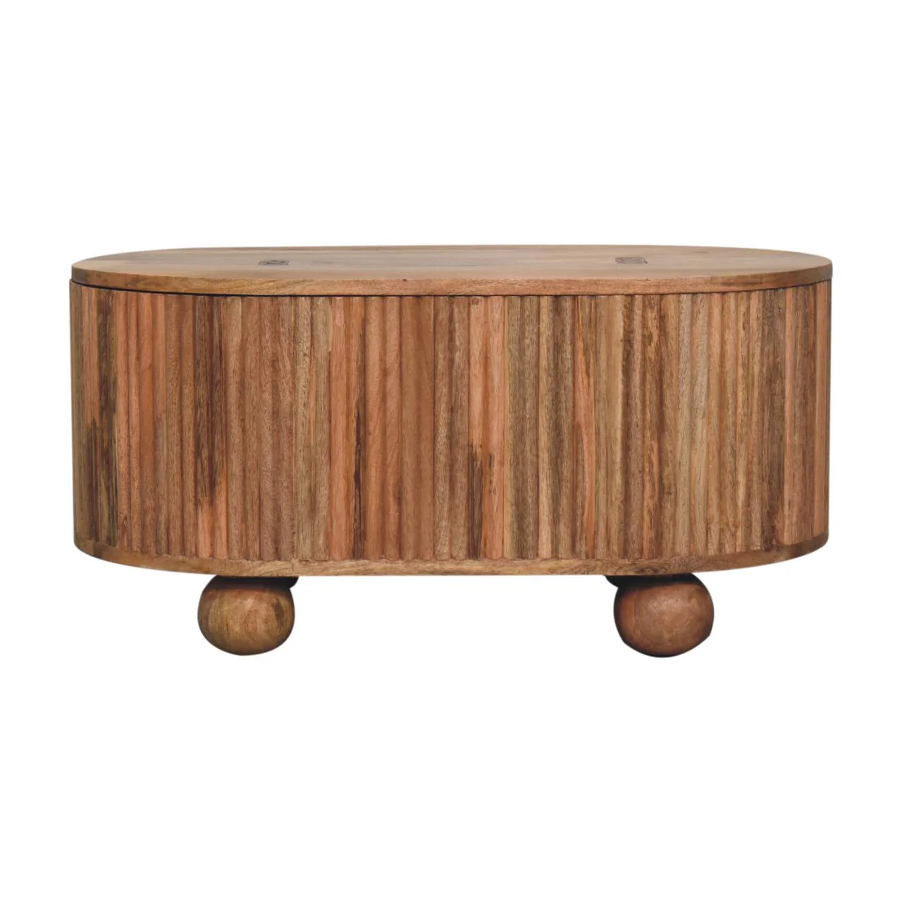 Soba Ball Lid-up Coffee Table, Solid Mango Wood - Image 3