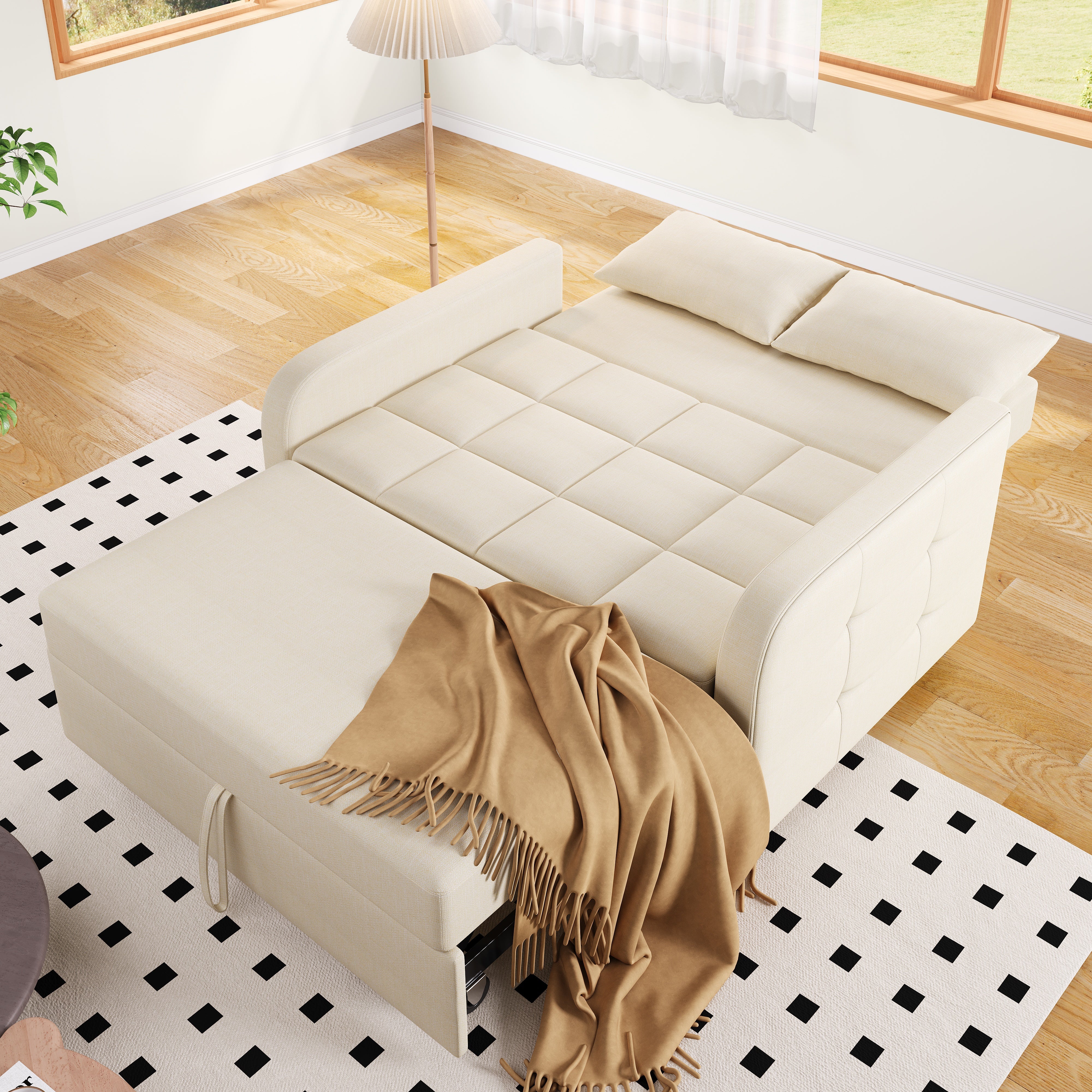 Sofa Bed, Multifunctional Folding Adjustable Backrest, 180x127 cm - Image 4