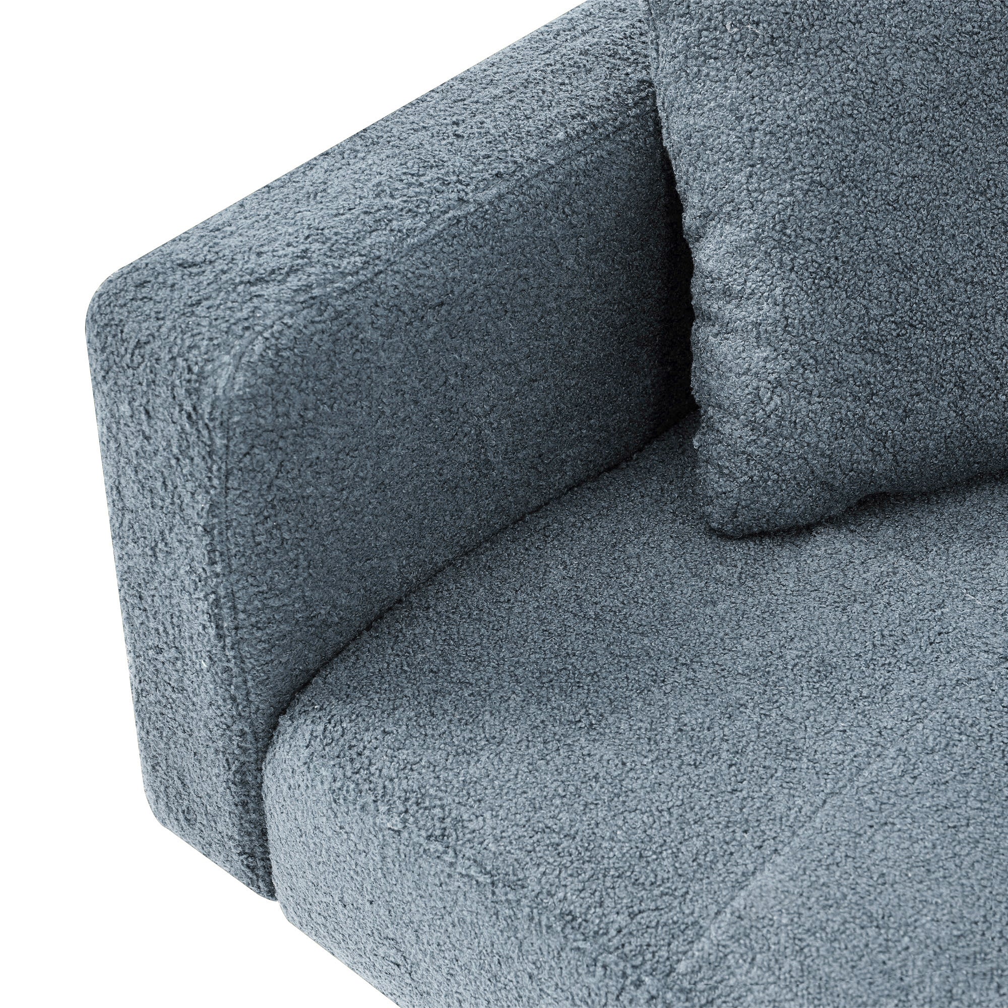 Sofa Bed with Adjustable Backrest, Cushions, Storage Pockets, Gold Legs - Image 5